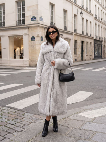 Luxurious Plush Long Faux Fur Coat