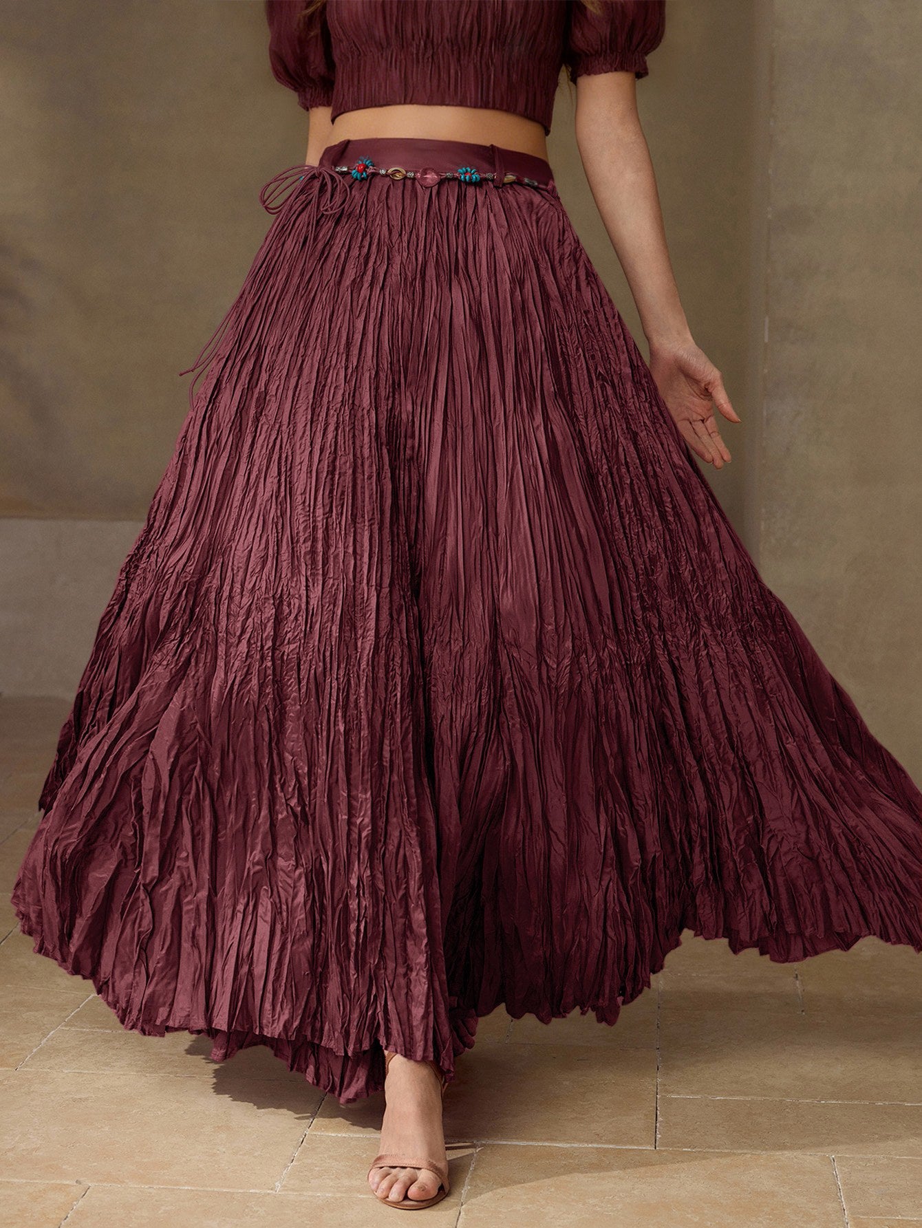 Flowy High Waisted Maxi Skirt