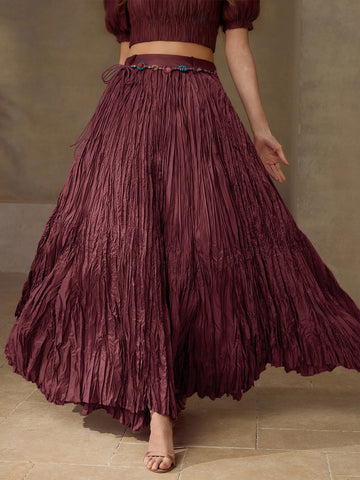 Flowy High Waisted Maxi Skirt