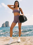 Seamless Ribbed High Waist Yoga Set