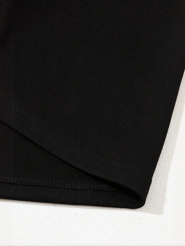 Crisscross V Neck Flutter Sleeve T-Shirt