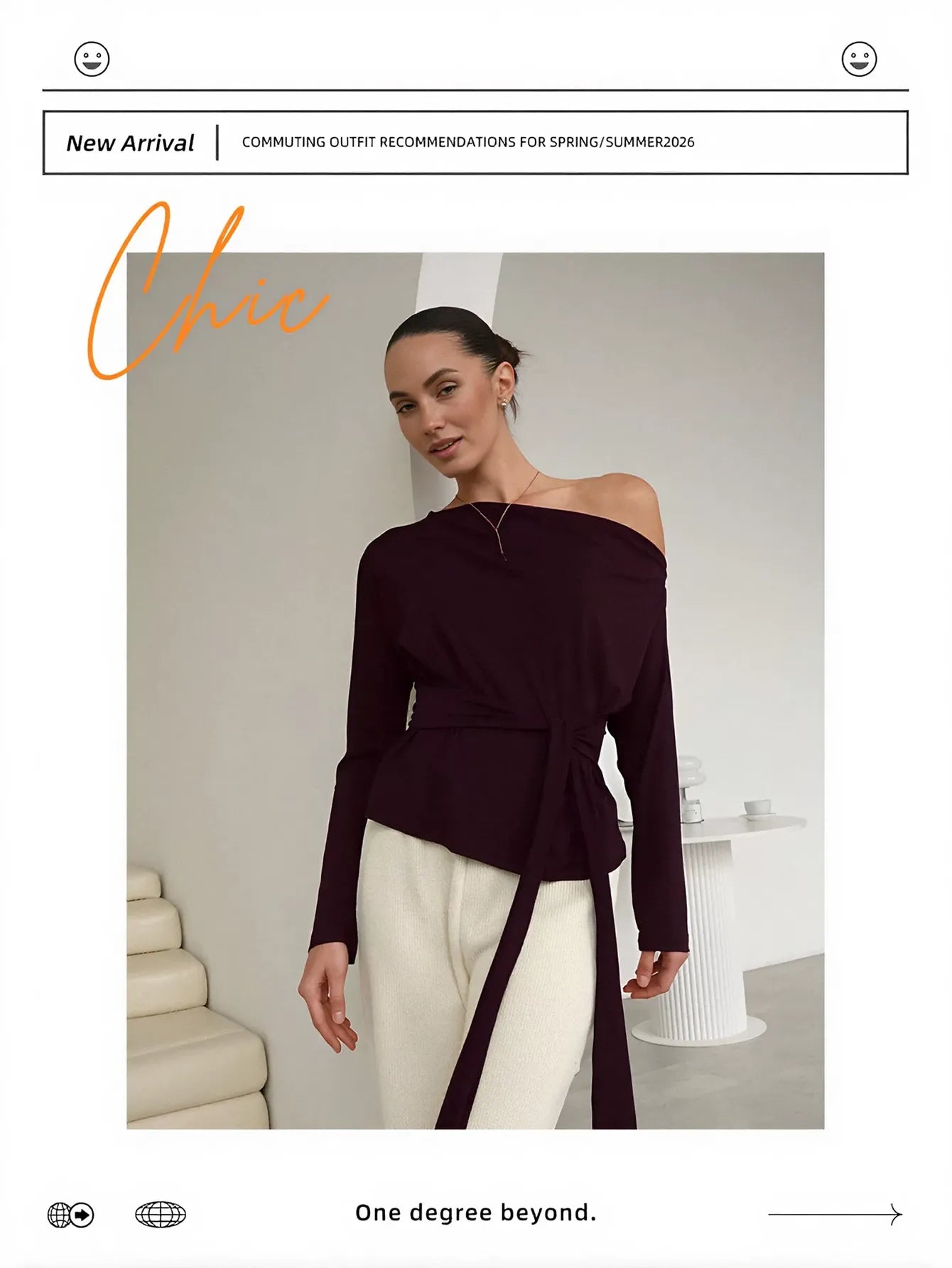 Elegant Off Shoulder Waist Tie T Shirt