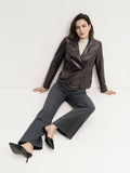 Slim Fit Faux Leather Jacket