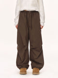 Fleece Lined Oversized Parachute Pants