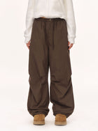 Fleece Lined Oversized Parachute Pants