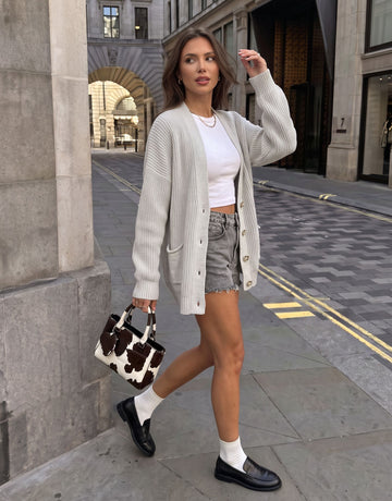 Chunky Oversized Button Down Cardigan