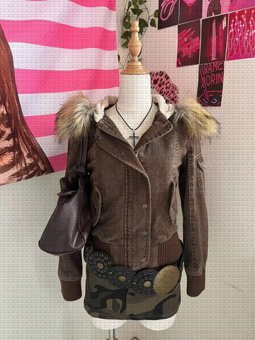Faux Fur Lined Hooded Jacket