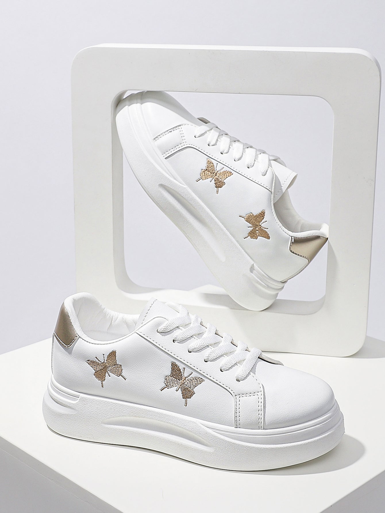 Butterfly Embroider Minimalist Fashion Shoes
