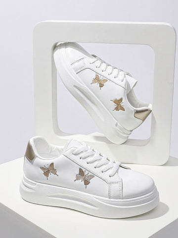 Butterfly Embroider Minimalist Fashion Shoes