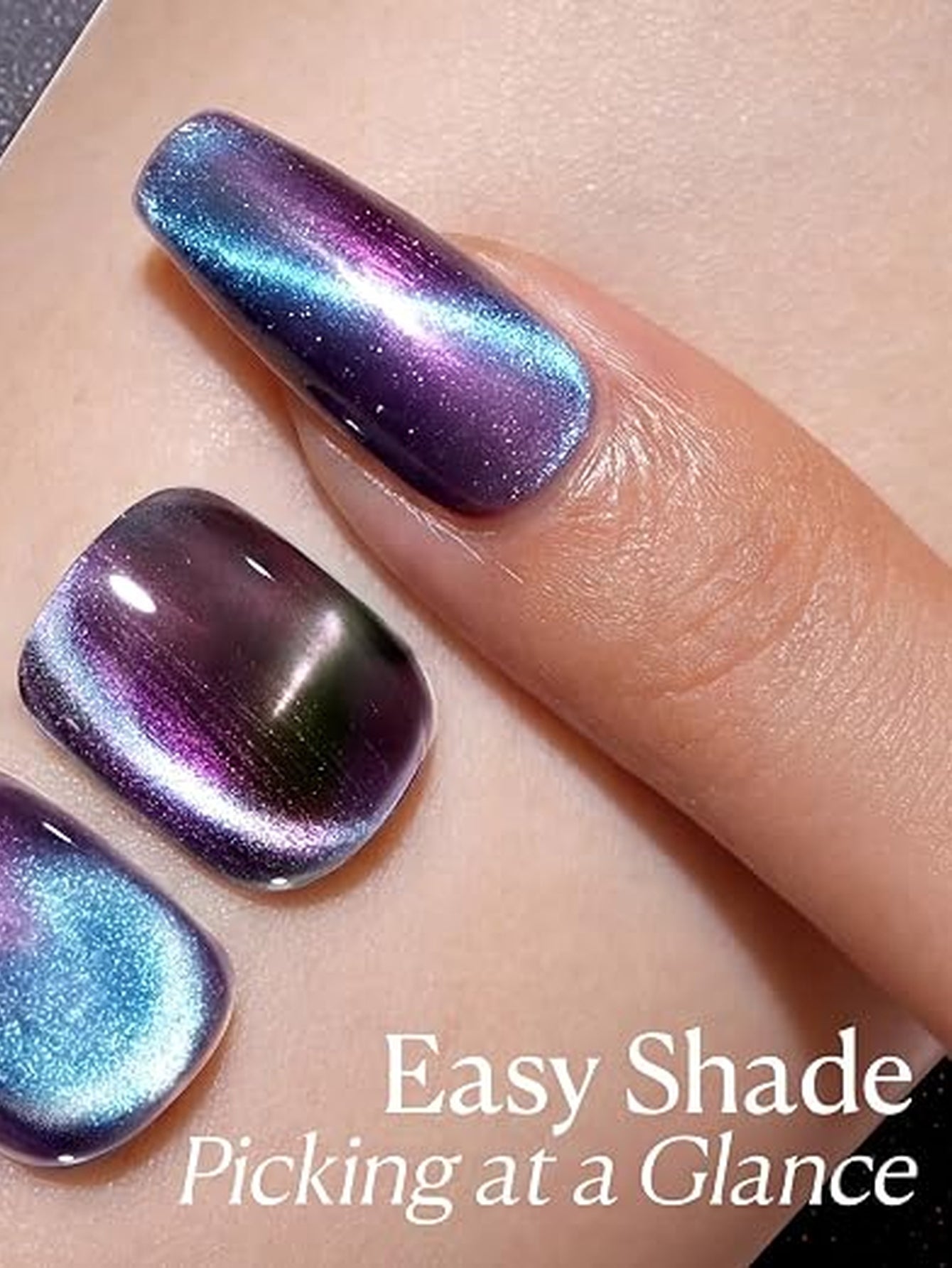 Shimmering Cat Eye Gel Nail Polish