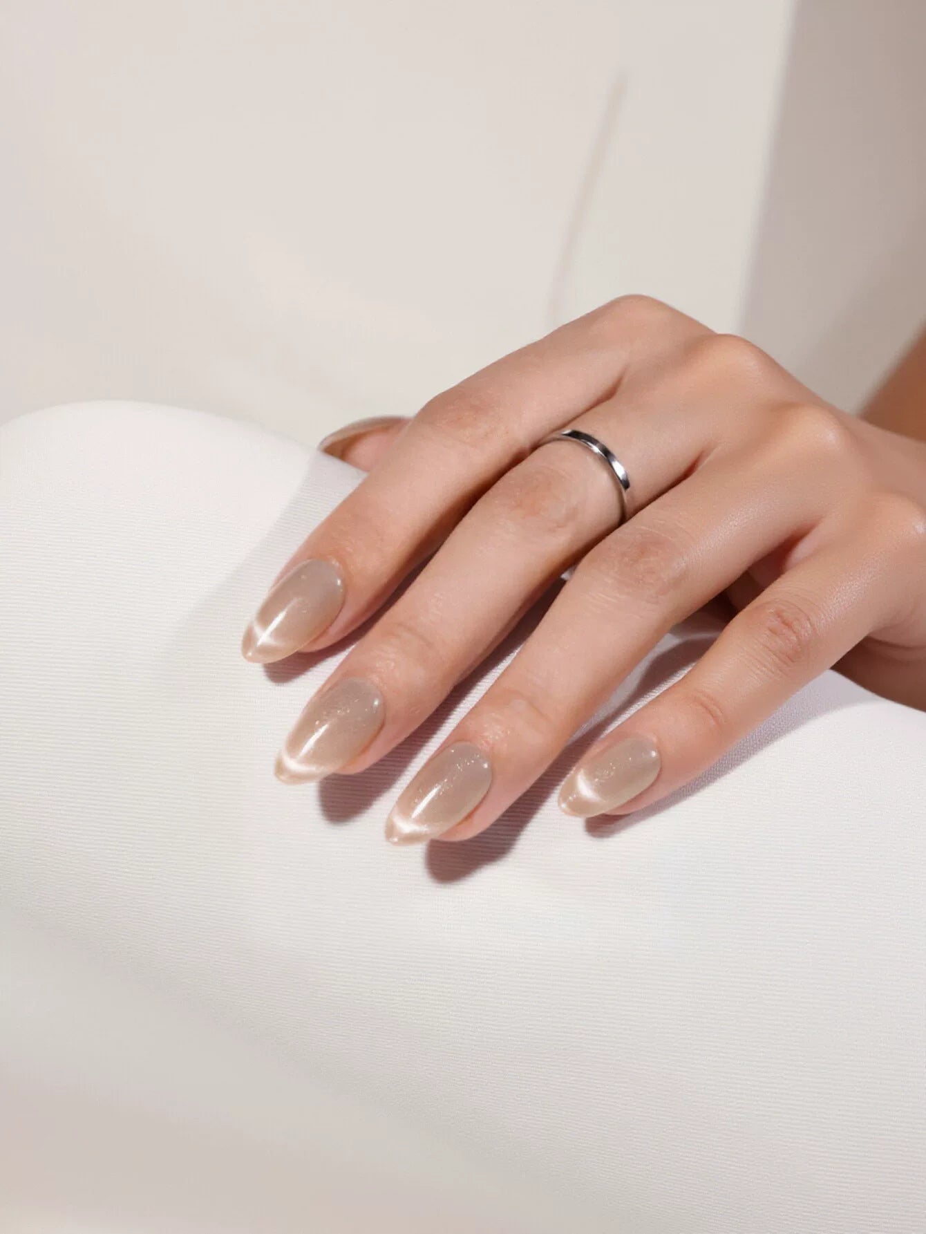 Classic Nude Almond Press On Nails