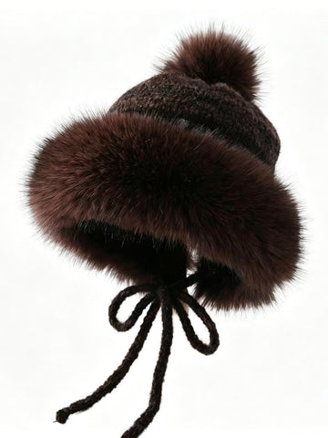 Cozy Faux Fur Trim Winter Hat