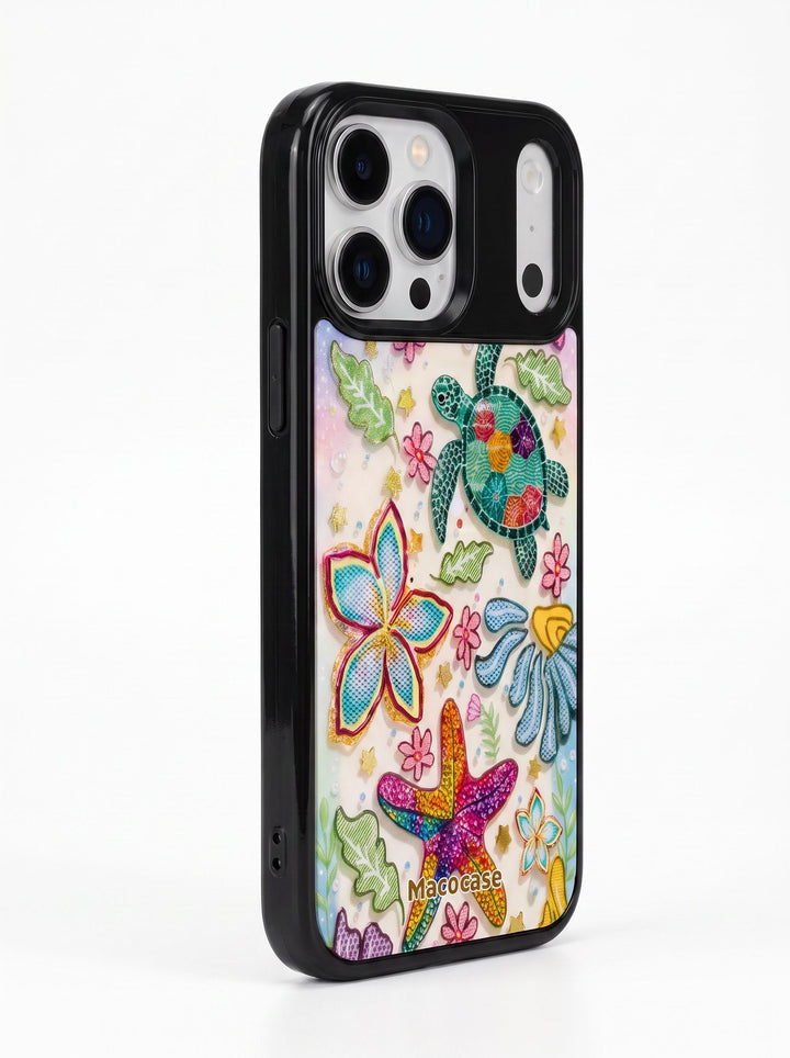 Sea Turtle and Starfish Pattern Phone Case