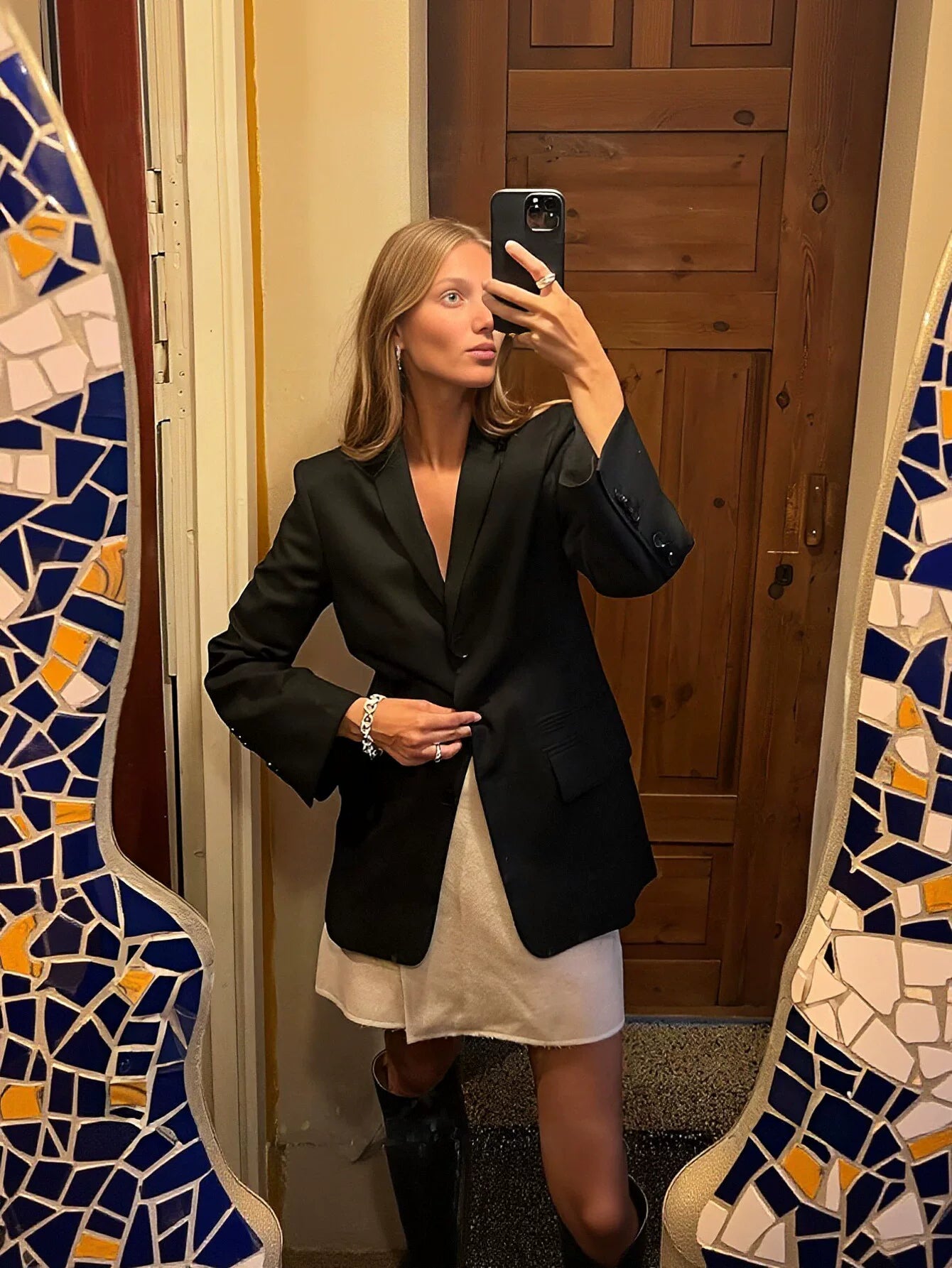 Slim Fit Casual White Blazer Jacket
