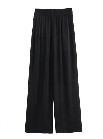 Pleated High Waisted Wide Leg Pants
