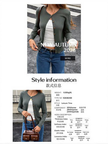 Slim Fit Button Down Cardigan