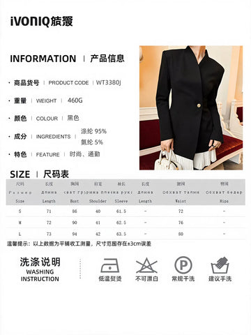 Tailored Slim Fit Pleated Blazer