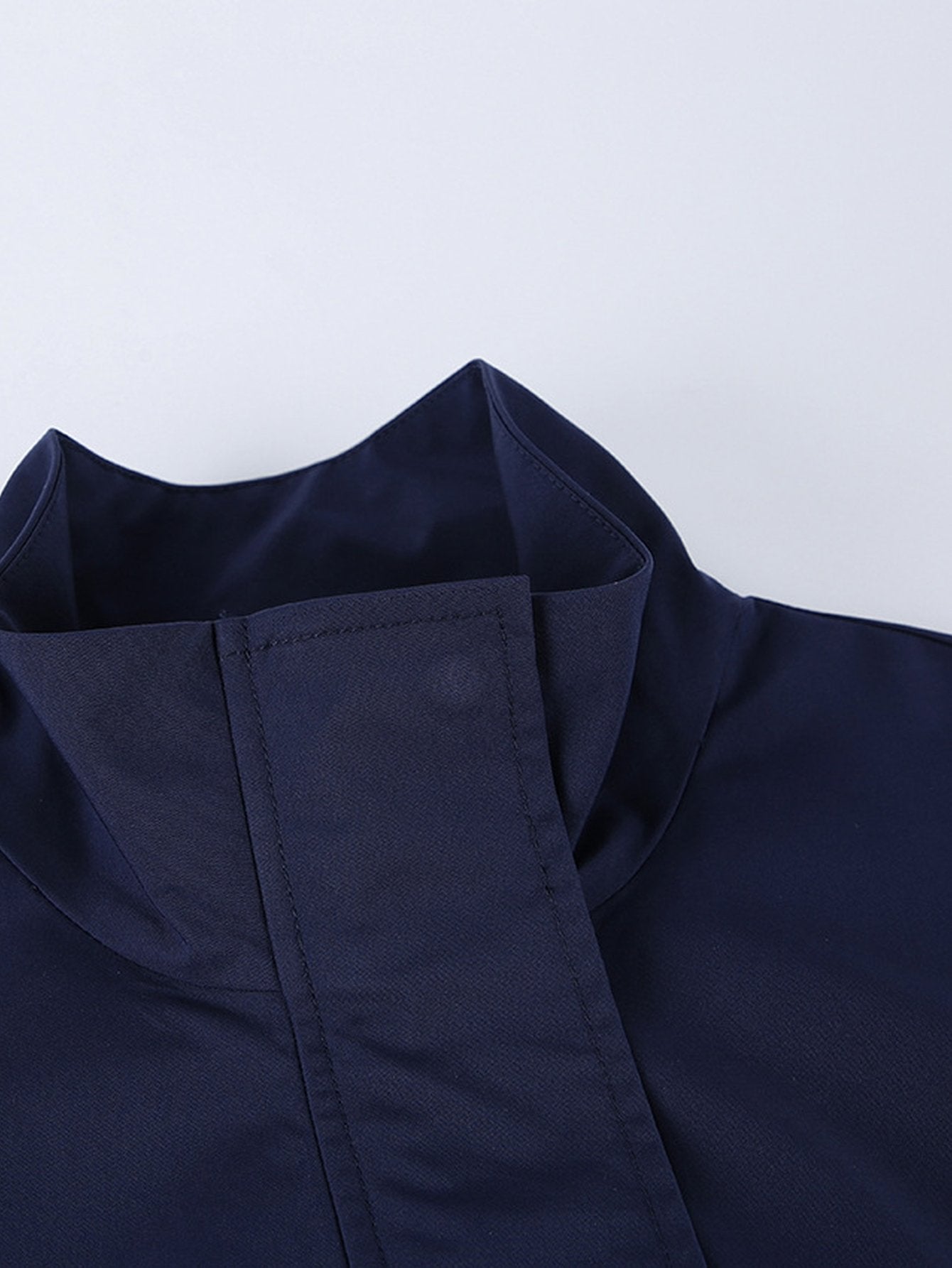 Oversized Mock Neck Zip Up Jacket