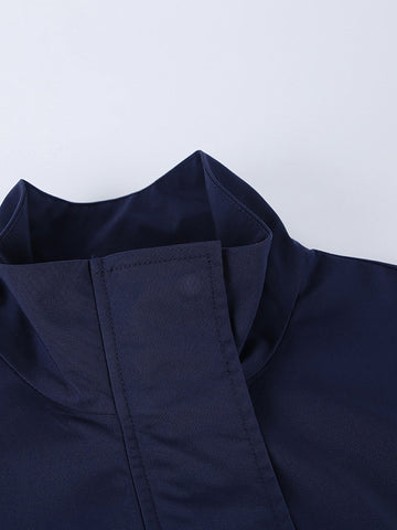 Oversized Mock Neck Zip Up Jacket