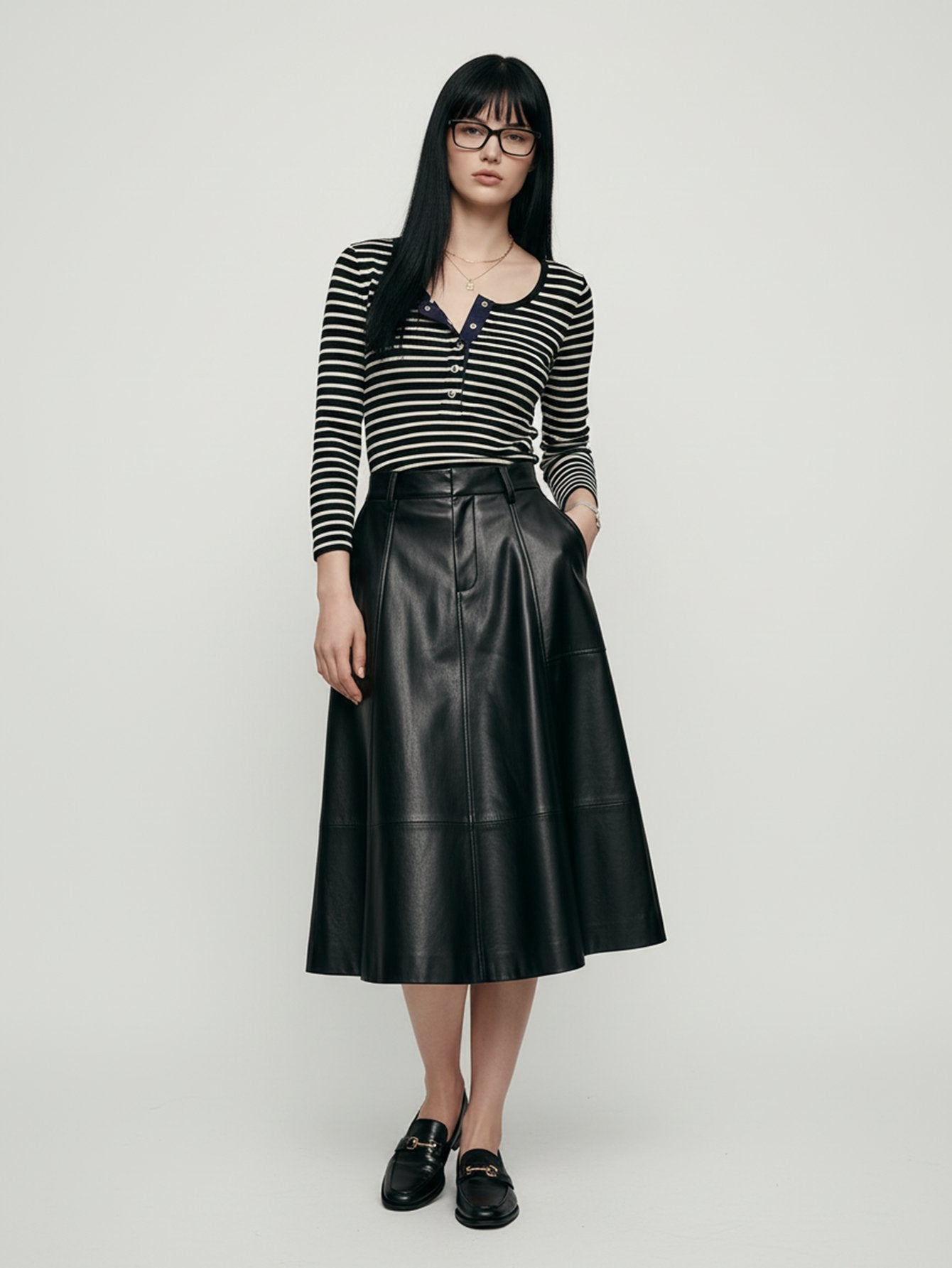 Half Button Wool Sweater