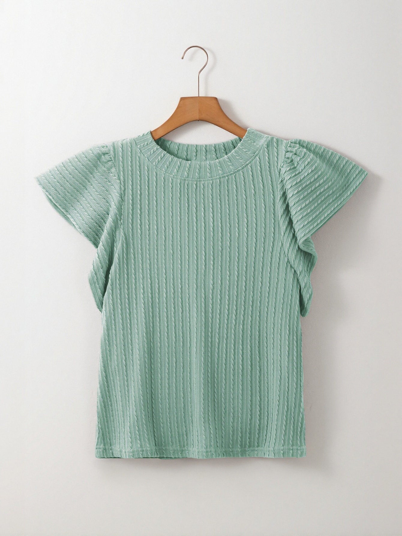 Relaxed Fit Flutter Sleeve Blouse