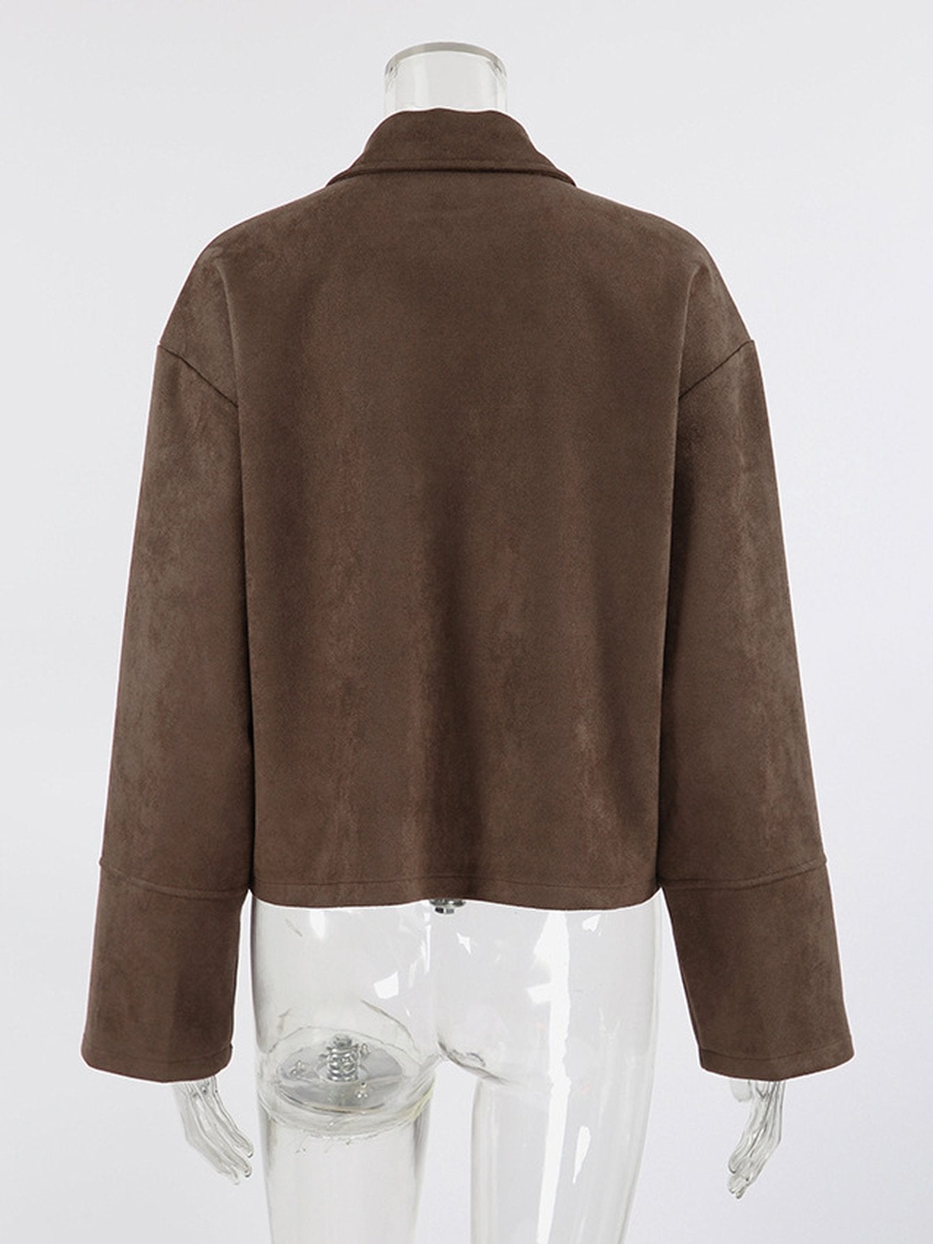 Vintage Brown Suede Zip Jacket