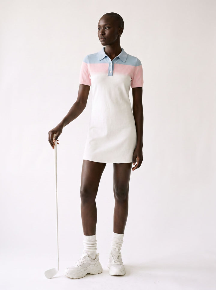 Colorblock Knit Performance Golf Dress