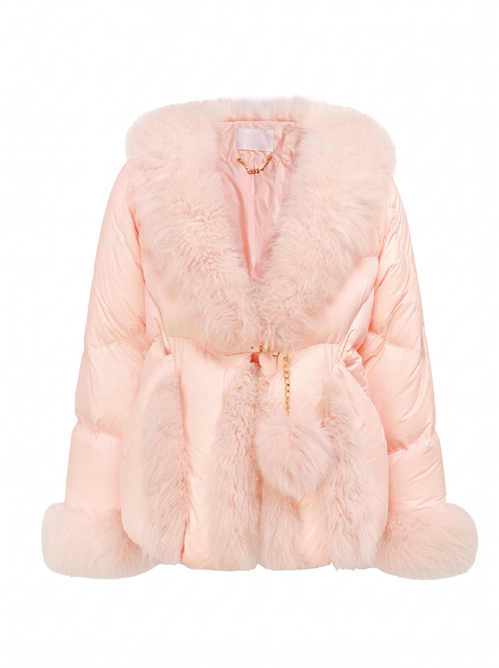 Faux Fur Trim Puffer Jacket