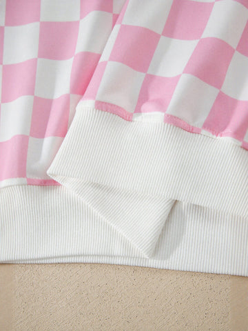 Comfy Checkered Knit Short Set