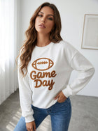 Cozy Textured Game Day Sweatshirt