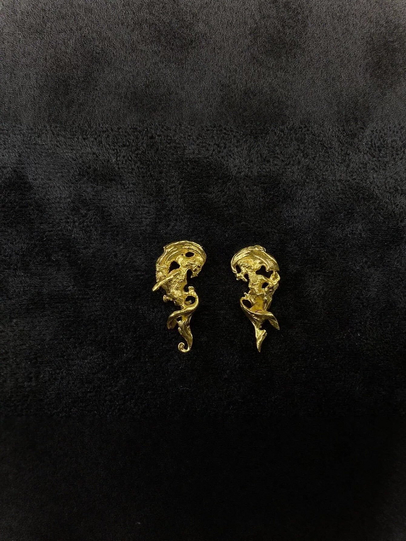 Abstract Sculptural Gold Statement Earrings