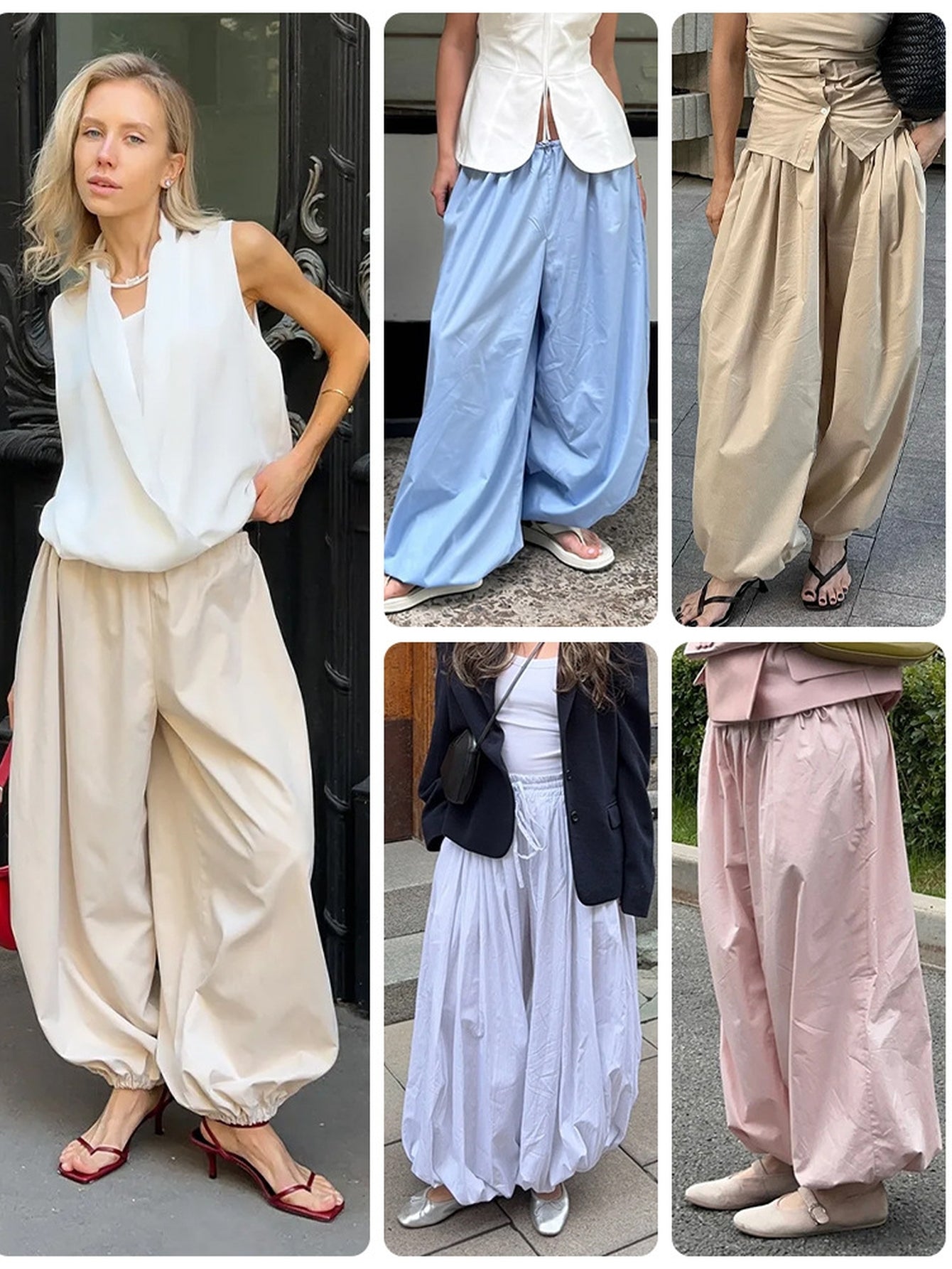 High Waisted Pleated Balloon Pants