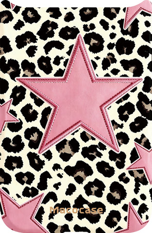 Pink Star Leopard Print Phone Case