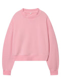 Oversized Pink Crewneck Pullover Sweatshirt