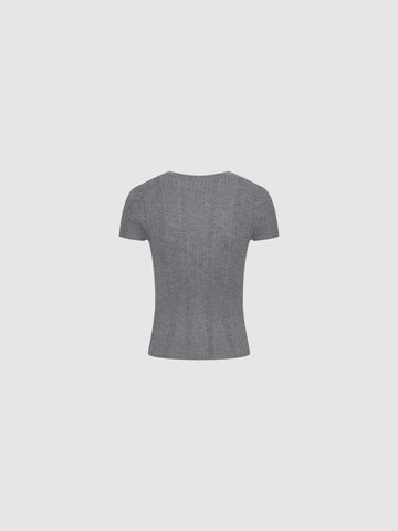 Striped Skinny-Fit Knitted T-Shirts