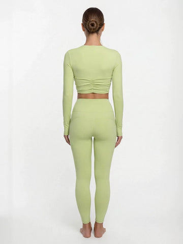 Seamless Twist Front Long Sleeve Tee