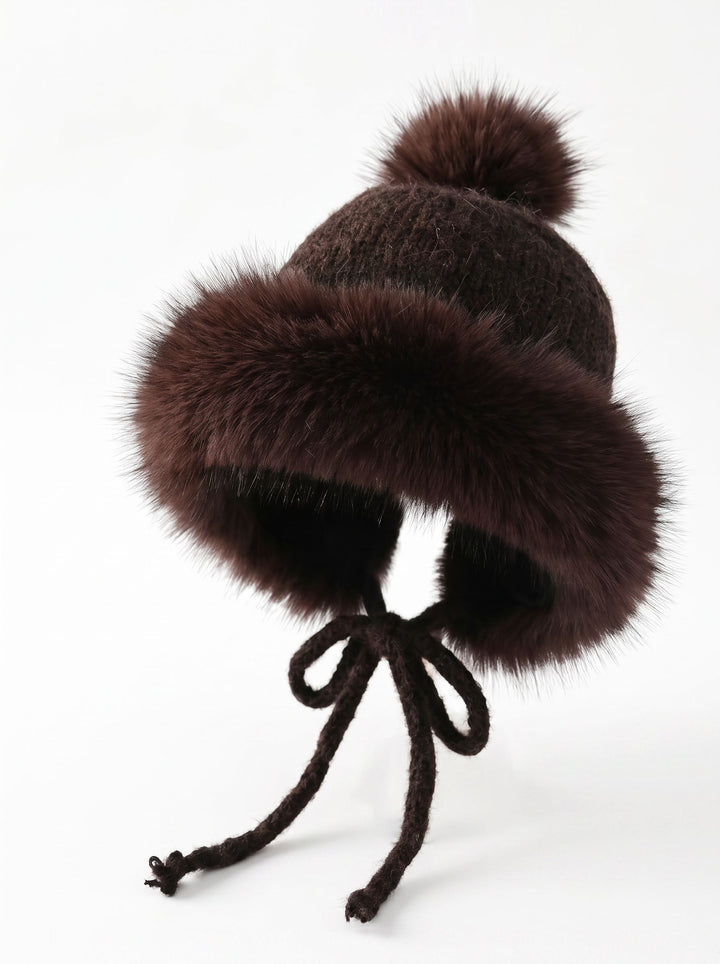 Cozy Faux Fur Pom Pom Hat