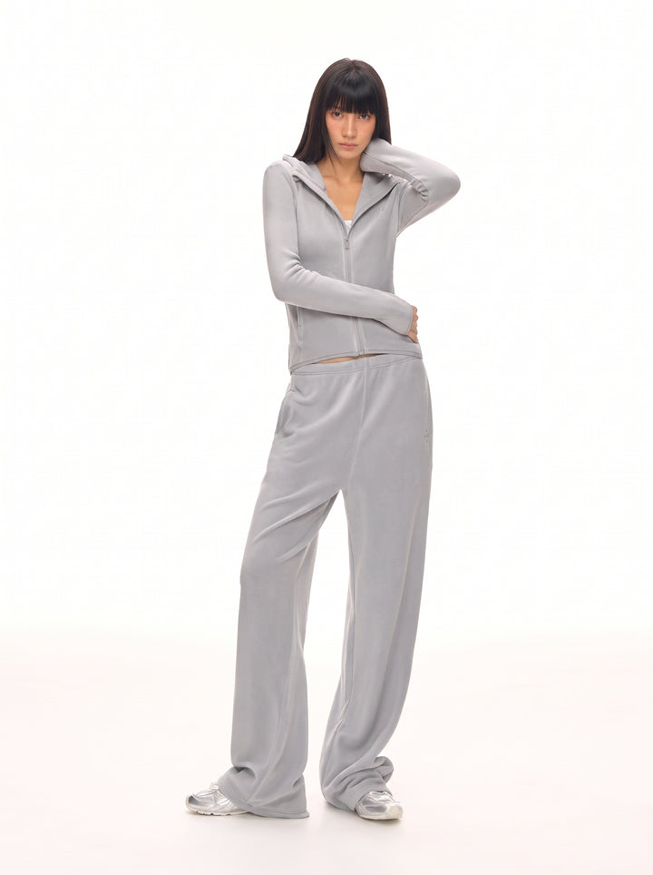 Comfy Velour Wide Leg Pants