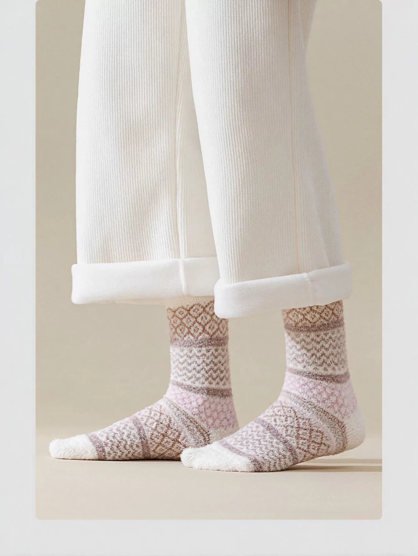 Cozy Soft Fuzzy Crew Socks