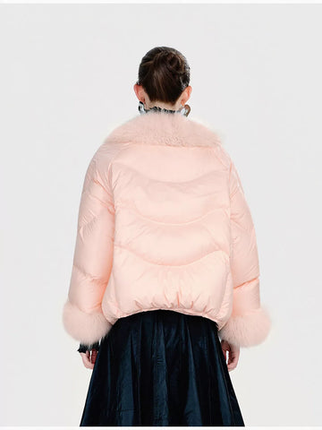Faux Fur Trim Puffer Jacket