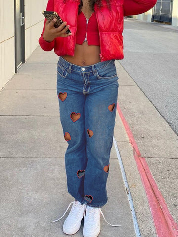 Non Stretch Loose Wide Leg Jeans
