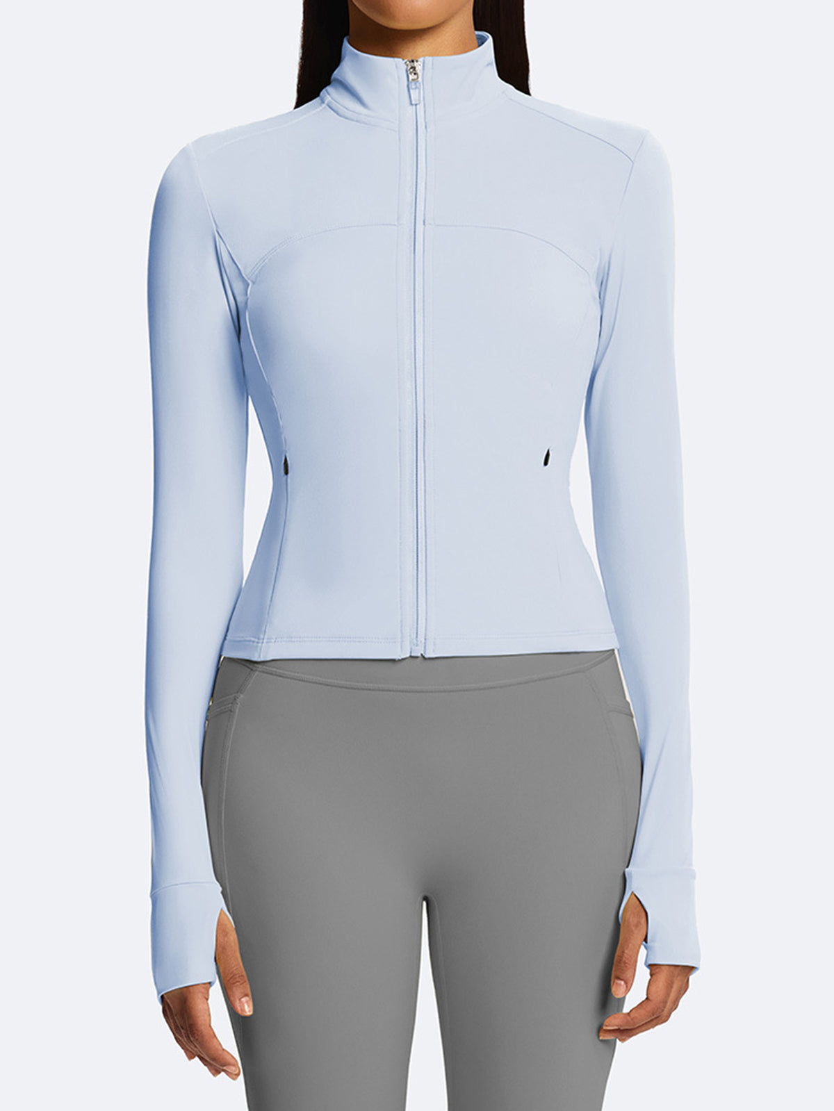 Slim Fit Thumbhole Yoga Jacket