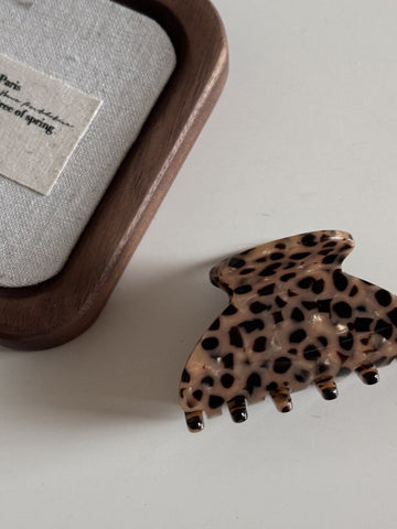 Leopard Print Heart Shape Hair Claw