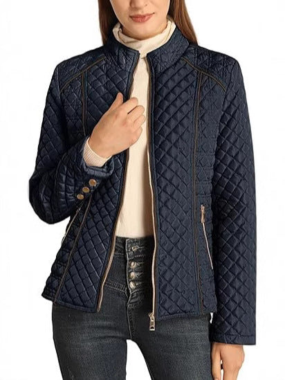 Lightweight Quilted Stand Collar Jacket