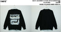 Oversized Graphic Distressed Knit Pullover Sweater
