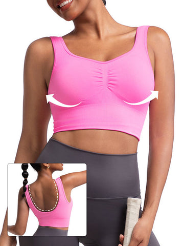 Ruched Seamless Athletic Yoga Tank Top