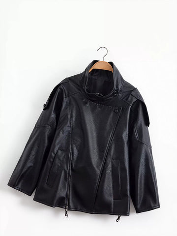 Oversized Vintage Faux Leather Jacket