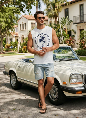 Graphic Print Summer Sleeveless Tank Top