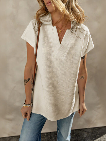 Pink Ruffled Hem T-Shirt