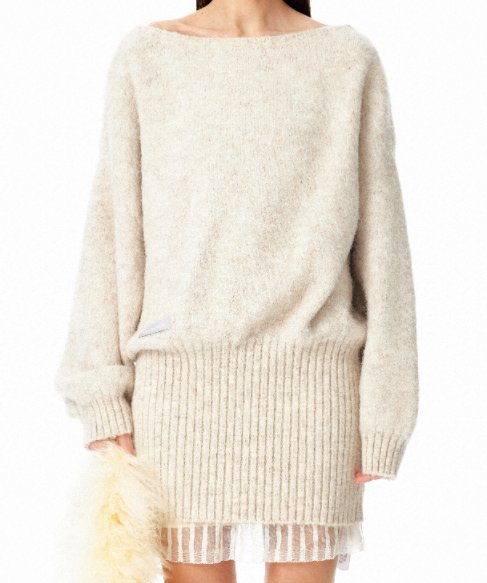 Cozy Oversized Ribbed Knit Sweater Dress
